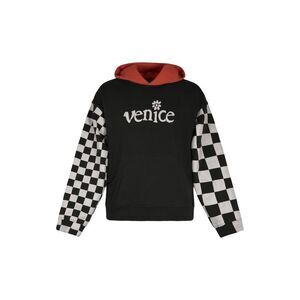 ERL Venice Checker Sleeve Hoodie Men GREEN T-Shirts